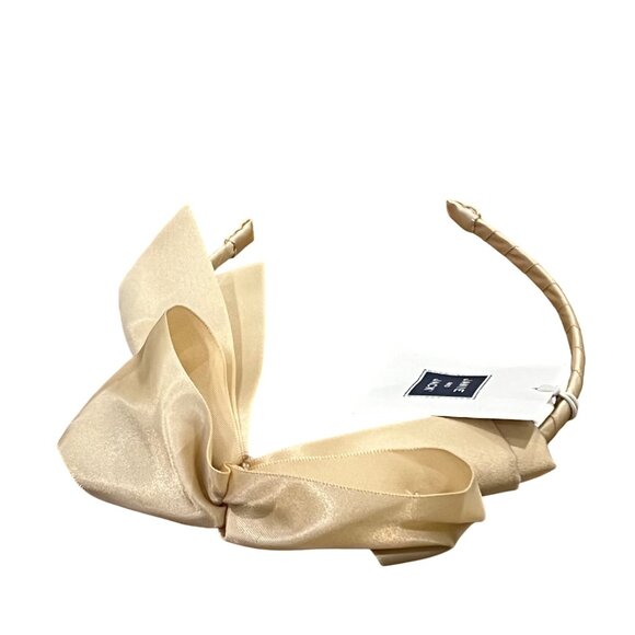 Janie and Jack Gold Bow Headband - Picture 3 of 3